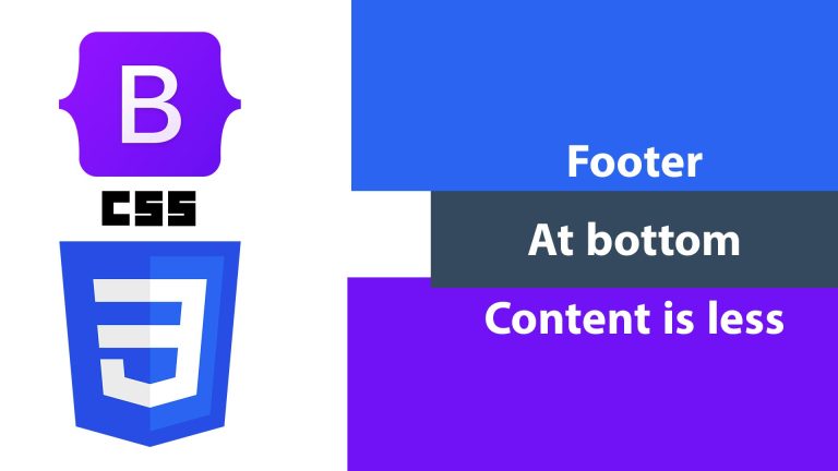 footer to the bottom when page content is less