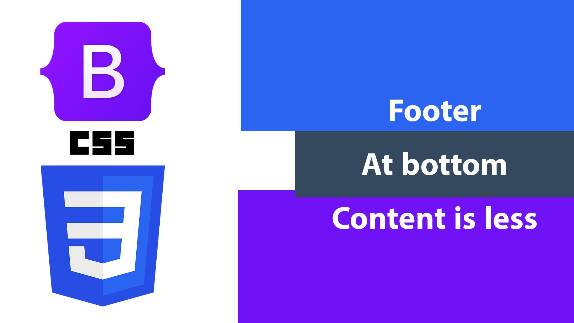 footer to the bottom when page content is less