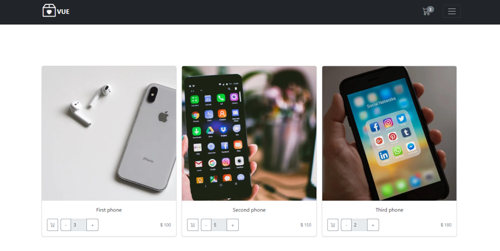 Shopping Cart In Vue 3