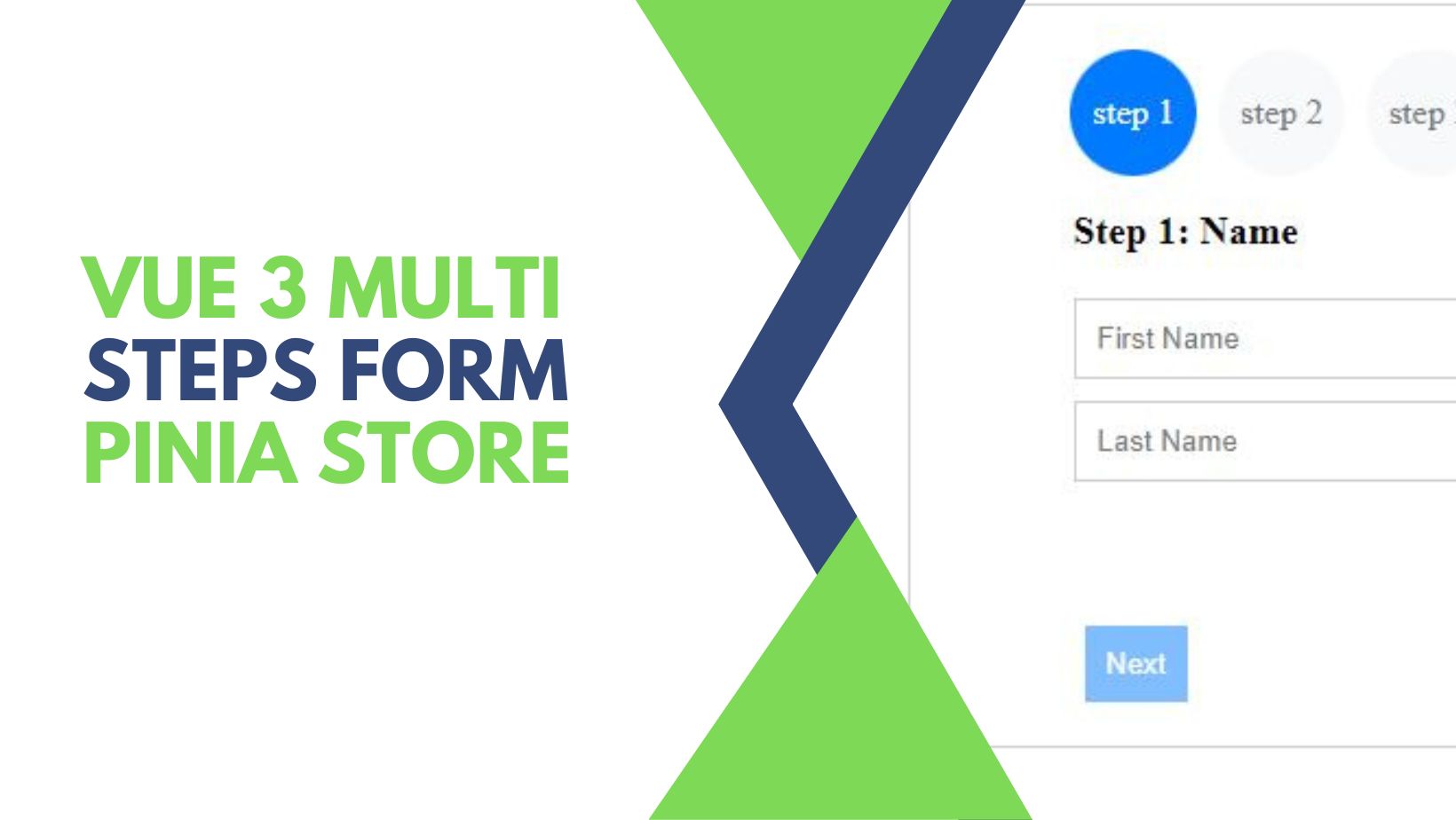 Vue 3 Multi Steps Form Using Pinia Store